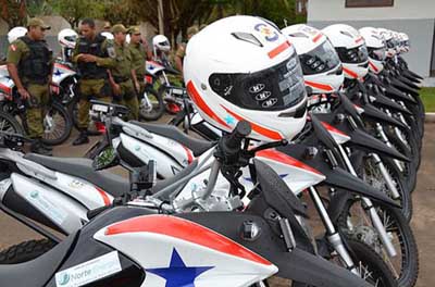 Motos para fazer policiamento e repressão nas cidades do entorno da UHE Belo Monte